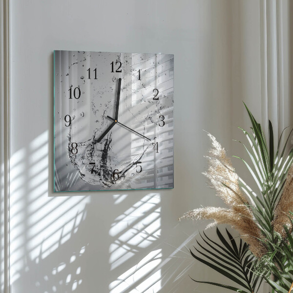 Wanduhr aus glas Wasser