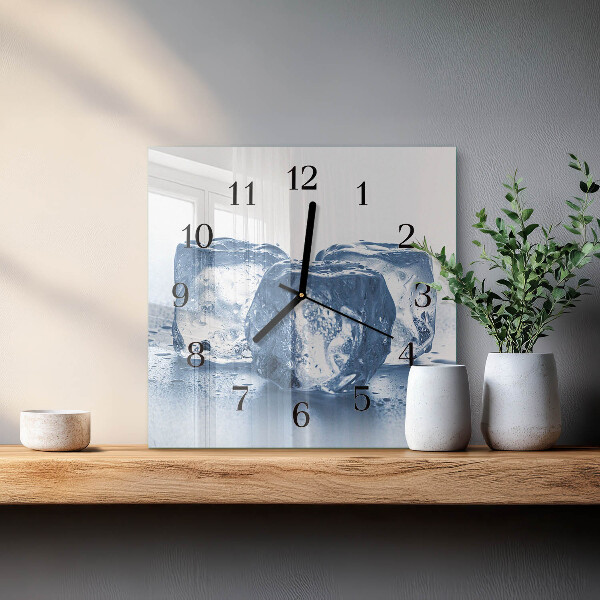 Wanduhr aus glas Eis