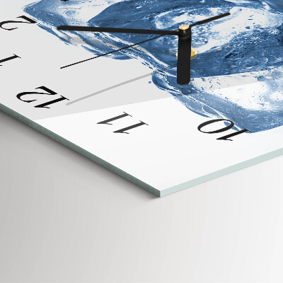 Wanduhr aus glas Eis
