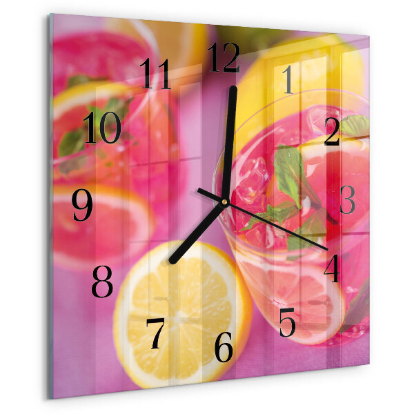 Wanduhr aus glas Zitronensäure