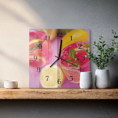 Wanduhr aus glas Zitronensäure