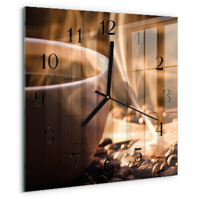 Wanduhr aus glas Kaffee