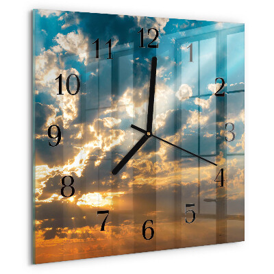 Wanduhr aus glas Himmel