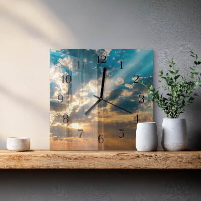 Wanduhr aus glas Himmel