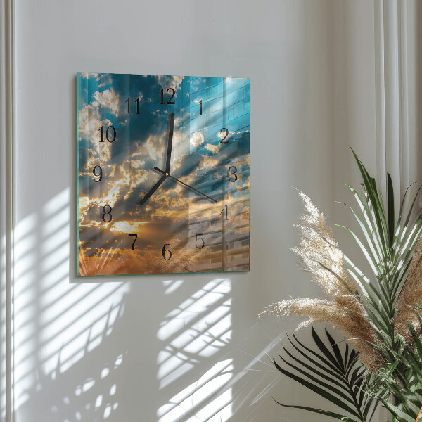 Wanduhr aus glas Himmel