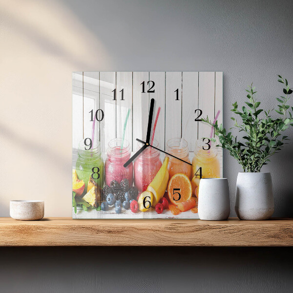 Wanduhr aus glas Smoothie
