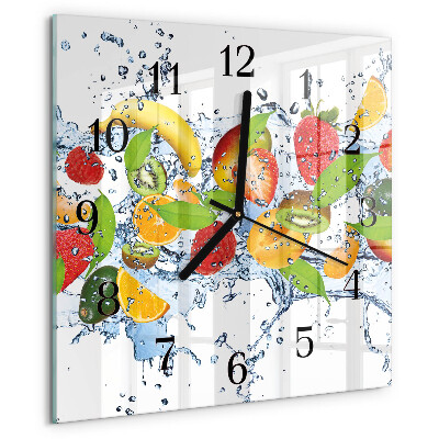 Wanduhr aus glas Fruchtwasser