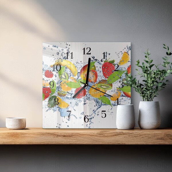 Wanduhr aus glas Fruchtwasser