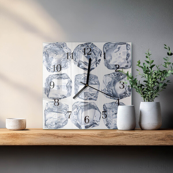 Wanduhr aus glas Eis