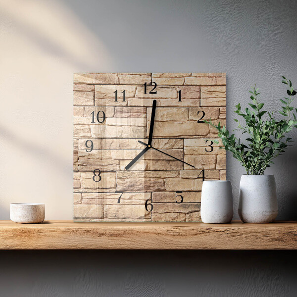 Wanduhr aus glas Klinker