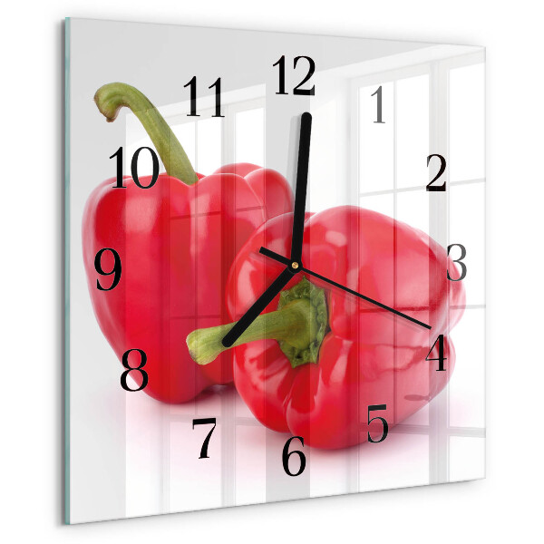 Wanduhr aus glas Pfeffer