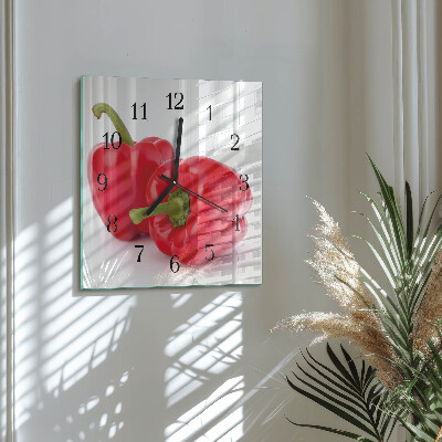 Wanduhr aus glas Pfeffer