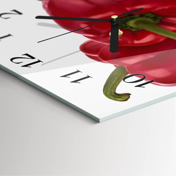 Wanduhr aus glas Pfeffer