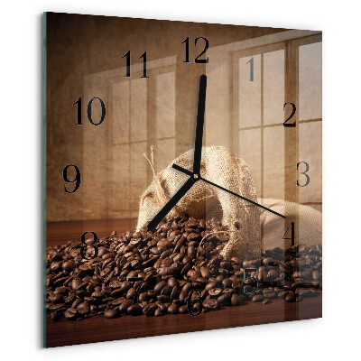 Wanduhr aus glas Kaffee