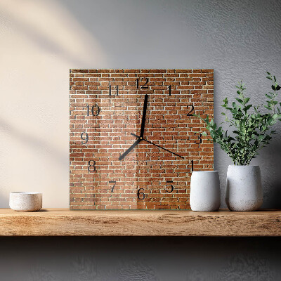 Wanduhr aus glas Ziegel