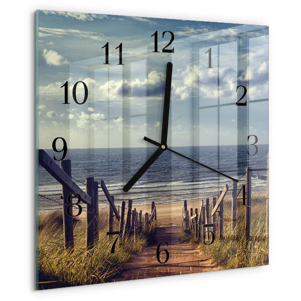 Wanduhr aus glas Strand Meer