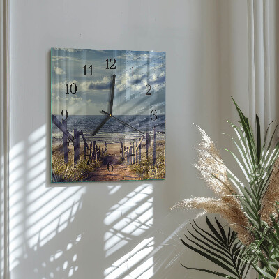 Wanduhr aus glas Strand Meer