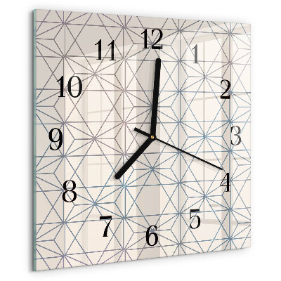 Wanduhr aus glas Geometrisches Muster