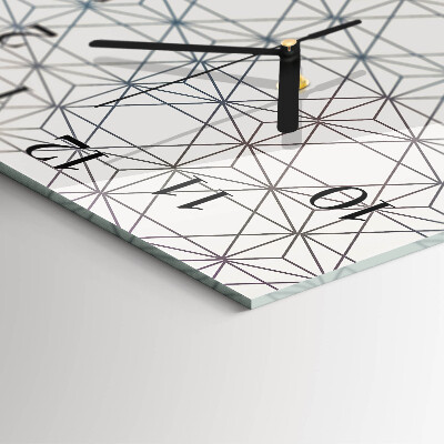 Wanduhr aus glas Geometrisches Muster
