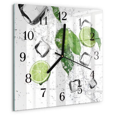 Wanduhr aus glas Limes