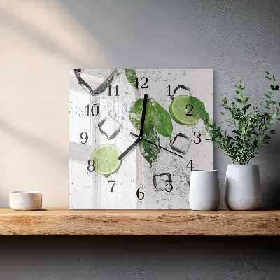 Wanduhr aus glas Limes