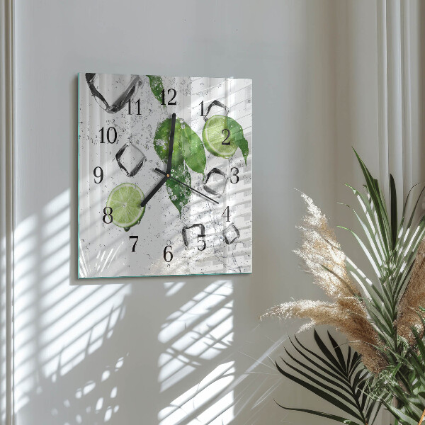 Wanduhr aus glas Limes