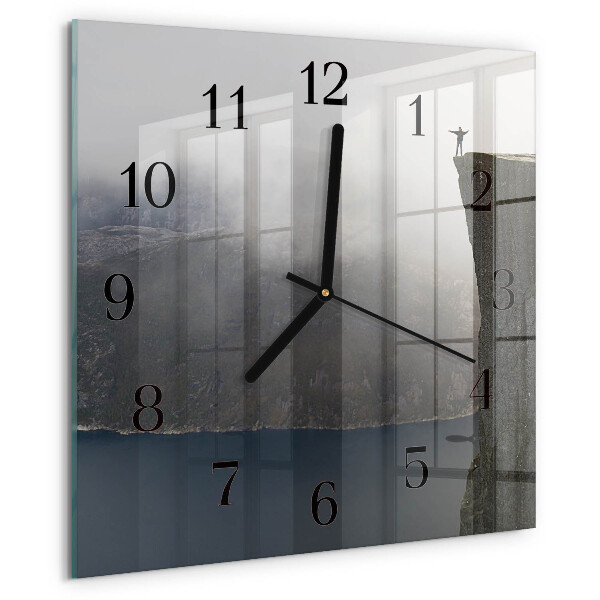 Wanduhr aus glas Abgrund
