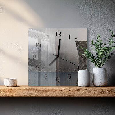 Wanduhr aus glas Abgrund
