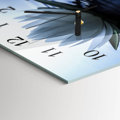 Wanduhr aus glas Seerose