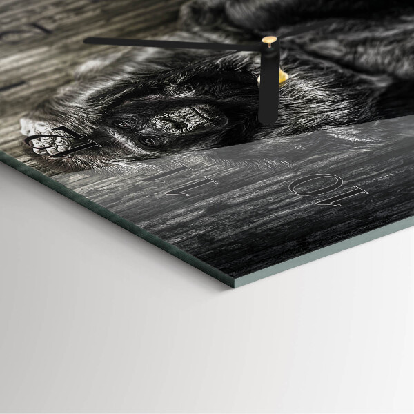 Wanduhr aus glas Gorilla