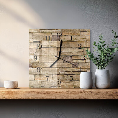 Wanduhr aus glas Wand