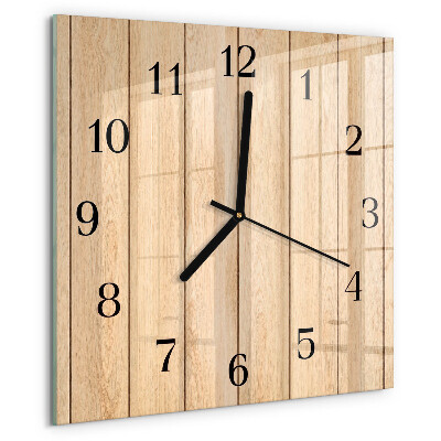 Wanduhr aus glas Holz