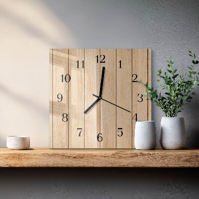 Wanduhr aus glas Holz