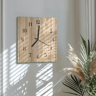Wanduhr aus glas Holz