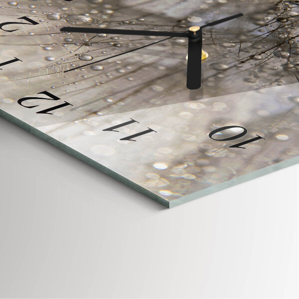 Wanduhr aus glas Tautropfen