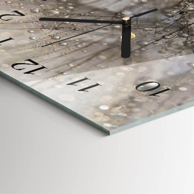 Wanduhr aus glas Tautropfen