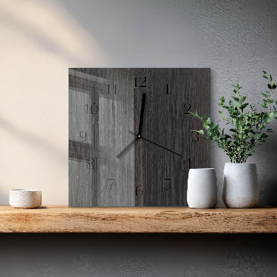 Wanduhr aus glas Holz