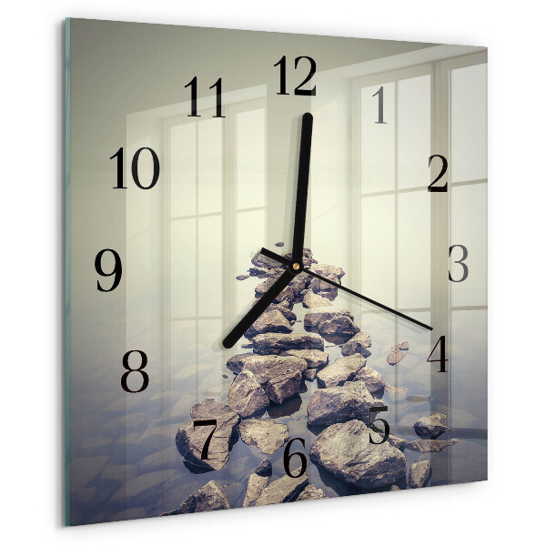 Wanduhr aus glas Flussufer