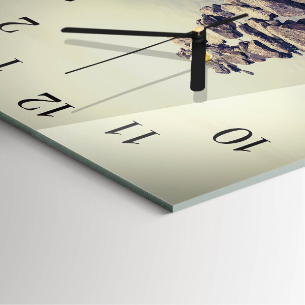 Wanduhr aus glas Flussufer