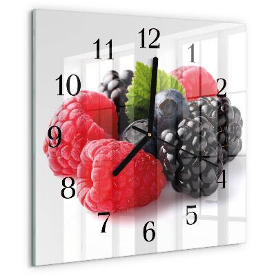 Wanduhr aus glas Beeren