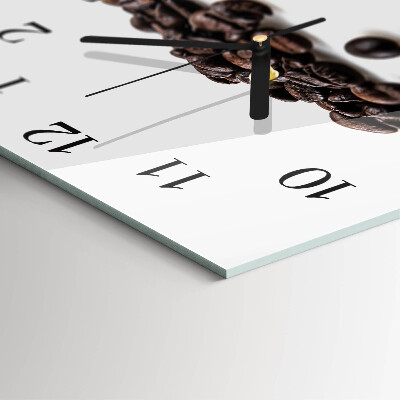 Wanduhr aus glas Kaffeebohnen