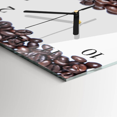 Wanduhr aus glas Kaffeebohnen