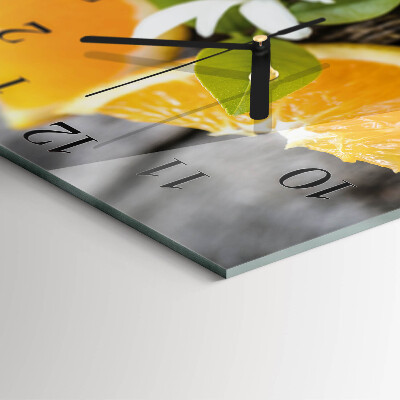 Wanduhr aus glas Zitronensäure