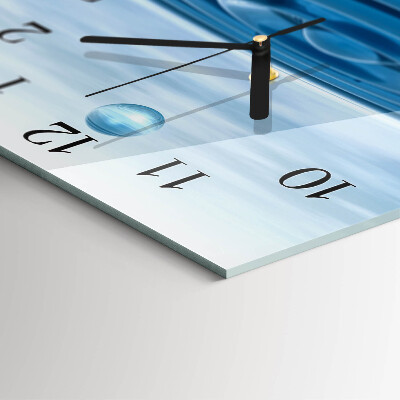 Wanduhr aus glas Wasser