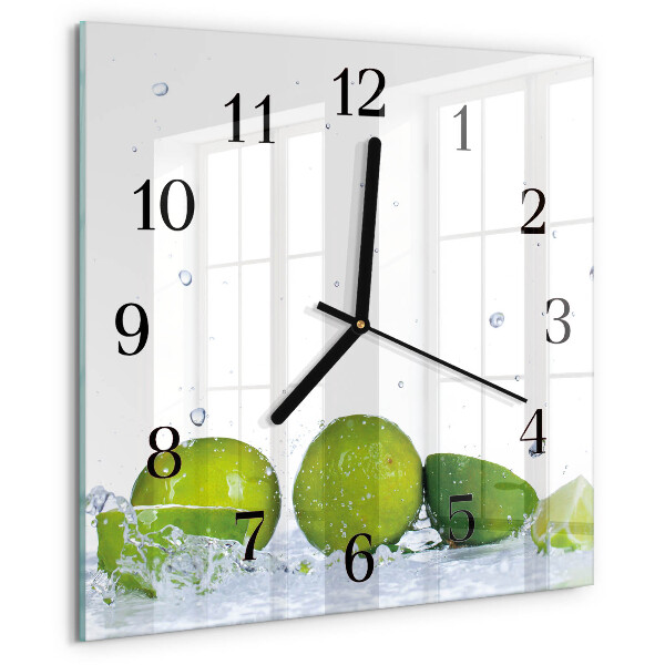 Wanduhr aus glas Limes