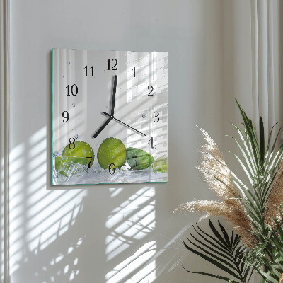 Wanduhr aus glas Limes