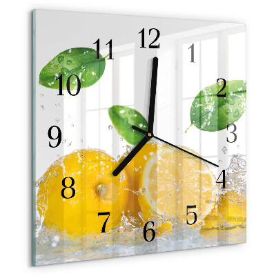 Wanduhr aus glas Zitronensäure
