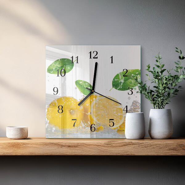 Wanduhr aus glas Zitronensäure