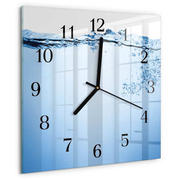 Wanduhr aus glas Wasser
