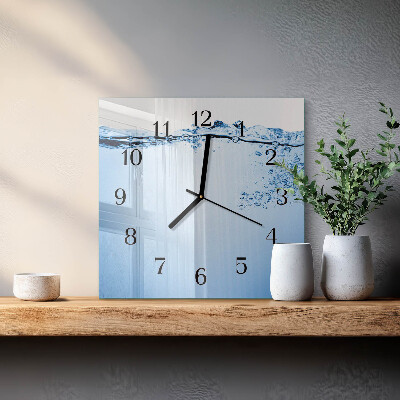 Wanduhr aus glas Wasser